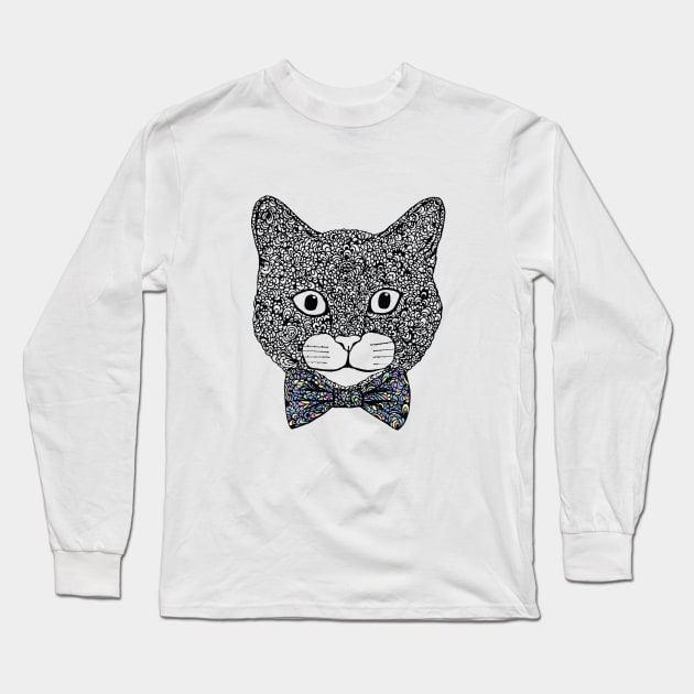 Cat Long Sleeve T-Shirt by HayleyLaurenDesign